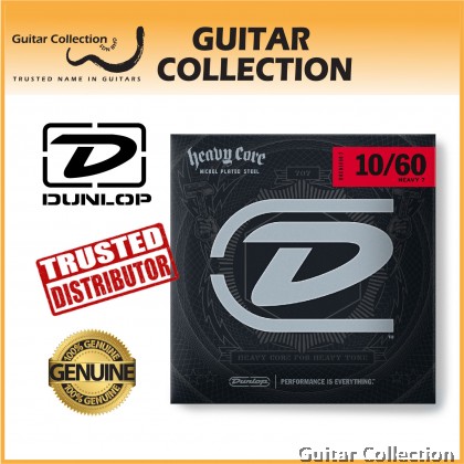 Jim Dunlop DHCN1060-7 Heavy Core Electric Guitar Strings | Nickel Wound | 010-060 (Heavy 7-String Set)