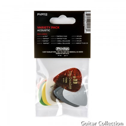 Jim Dunlop PVP112 Acoustic Variety Pack Guitar Picks (12 pcs/pack)