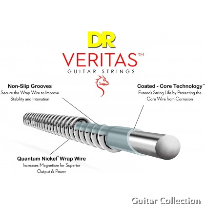 DR Strings VTE-9 VERITAS Coated Core Electric Guitar Strings | Light (009 - 042)