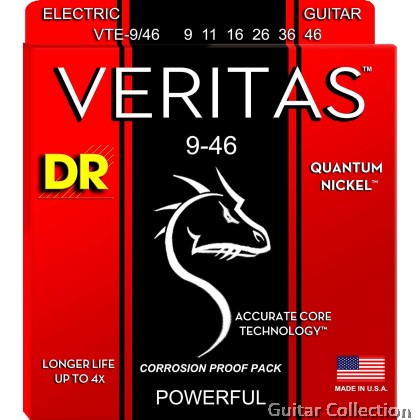 DR Strings VTE-9/46 VERITAS Coated Core Electric Guitar Strings | Light / Medium (009 - 046)