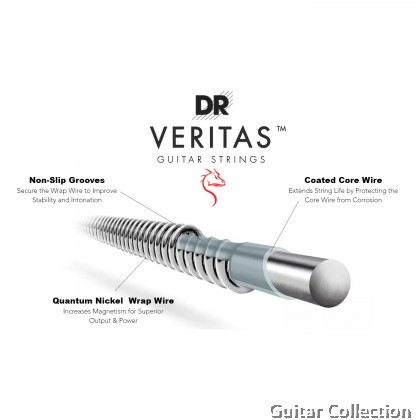 DR Strings VTE-9/46 VERITAS Coated Core Electric Guitar Strings | Light / Medium (009 - 046)
