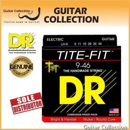 DR Strings LH-9 TITE-FIT Nickel Plated Electric Guitar Strings | Light - Heavy (009 - 046)