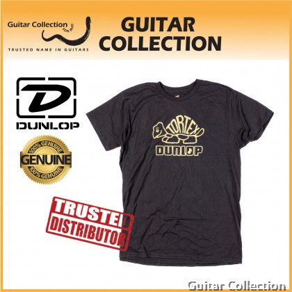 Jim Dunlop DSD31MTS Vintage Tortex Logo T-Shirt | Black ( Size S-2XL )