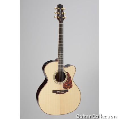 Takamine Pro Series P7JC All Solid Jumbo Cutaway Acoustic- Electric Guitar, Natural Gloss with CTP-3 EQ & GC000 Case (Made In Japan)