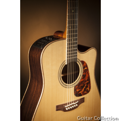 Takamine P7DC Pro Series Dreadnought Cutaway Acoustic- Electric Guitar, Natural Gloss with EQ & GC200 Case (Made In Japan)