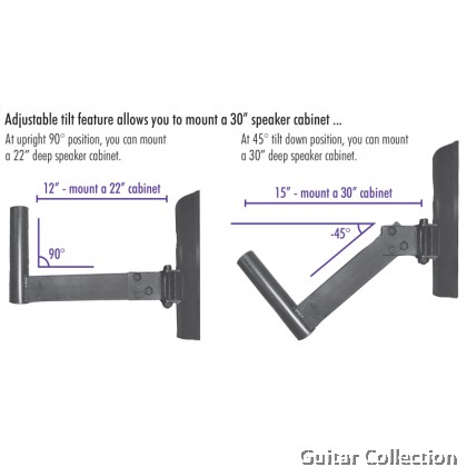 On Stage SS7323B Wall Mount Speaker Bracket (Pair)