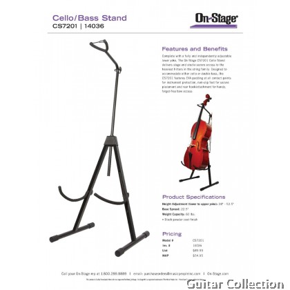 On Stage CS7201 Cello/ Bass Stand