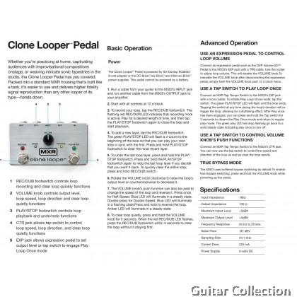 Jim Dunlop MXR M303 Clone Looper | Looper Guitar Effect Pedal | Comes with 9V AC Adapter