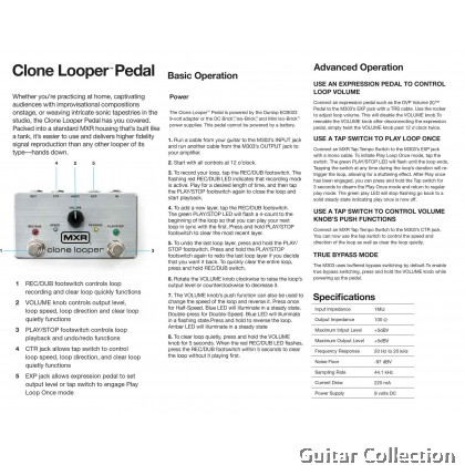 MXR® CLONE LOOPER™ PEDAL - Dunlop