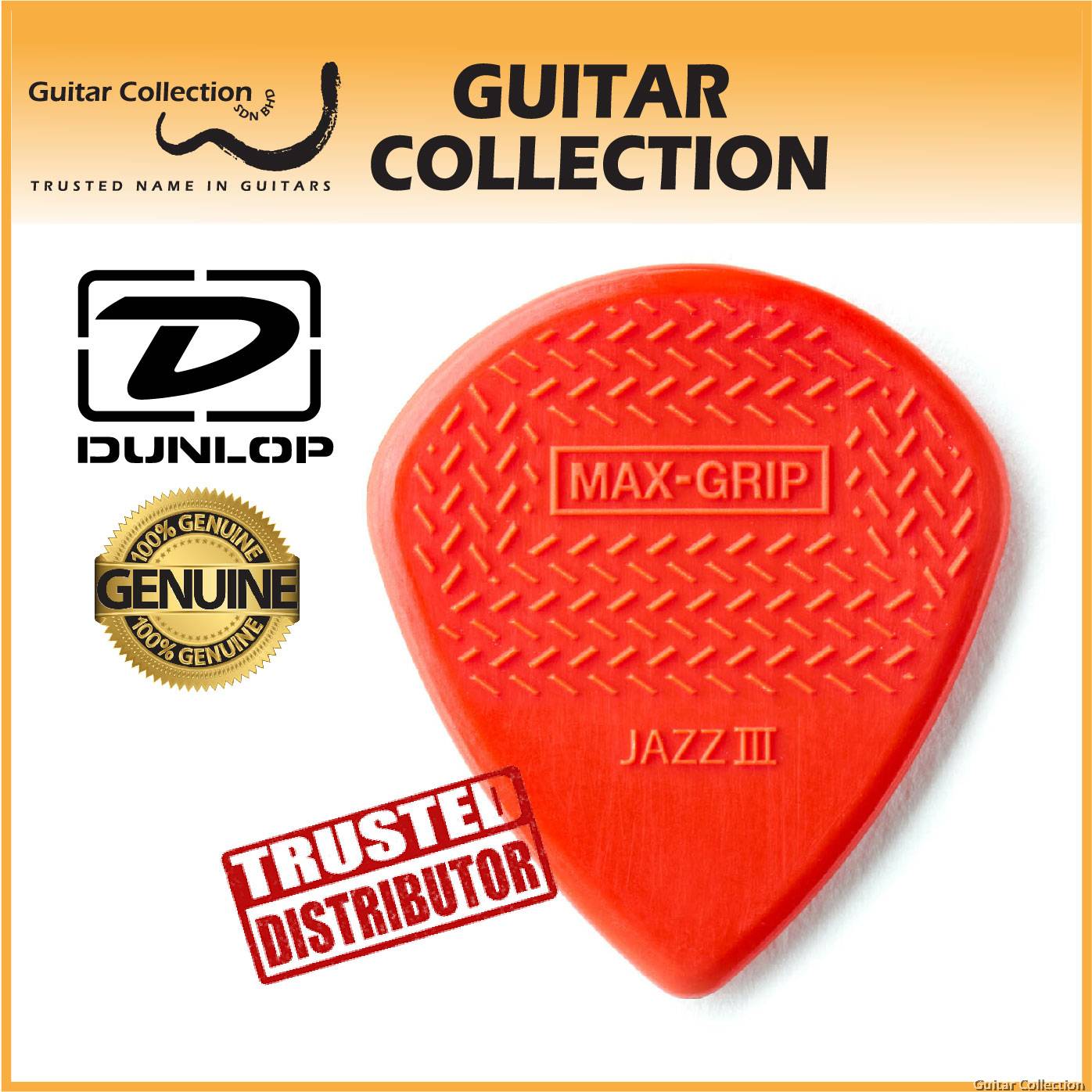 Jim dunlop jazz iii shop max grip