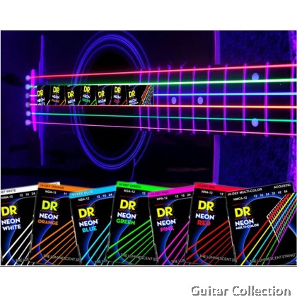 DR Strings NGA-10 NEON Green Coated Phosphor Bronze Acoustic Guitar Strings | Extra Light (010 - 048)