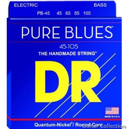 DR Strings PB-45 PURE BLUES Quantum Nickel Bass Strings | 4-String Medium (045 - 105)