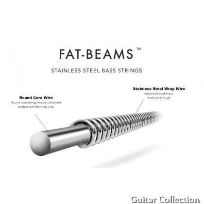 DR Strings FB5-45 FAT BEAMS Stainless Steel Bass Strings | 5-String Medium (045 - 125)