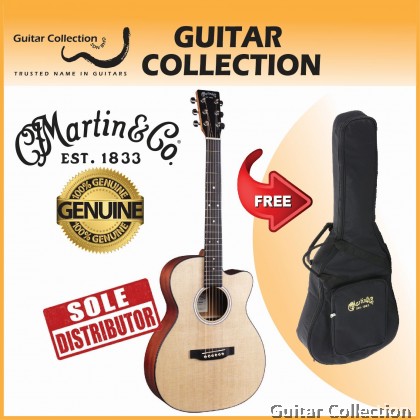 Martin 000CJr-10E | Road Series | Junior Acoustic-Electric Guitar | Solid Spruce Top, Sapele B&S | Fishman | Gig Bag