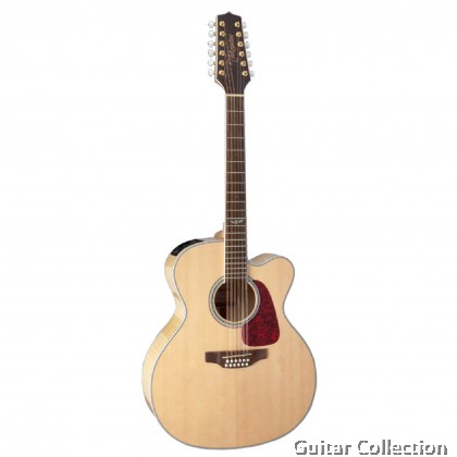 Takamine GJ72CE-12 NAT | Jumbo Cutaway 12-String Acoustic-Electric Guitar | Solid Spruce Top, Flame Maple B&S | TK-40D