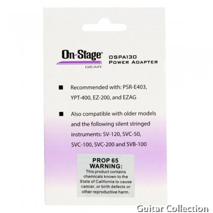 On Stage Stands PA130AC Adapter for Yamaha Keyboards (Recommended with: PSR-E403, YPT-400, EZ-200 and EZAG)
