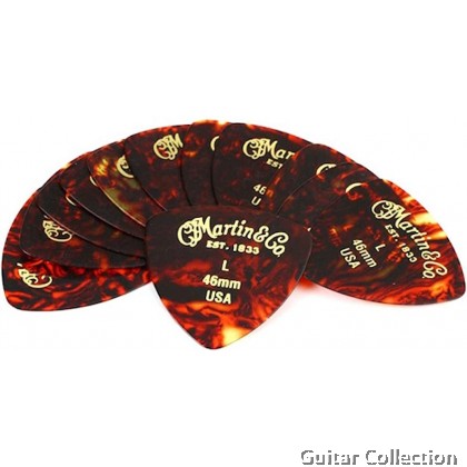 Martin 18A0052 Guitar Picks | .46mm | Celluloid Standard 346 | Faux Tortoise (12pcs / Pack)