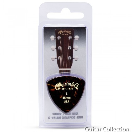 Martin 18A0052 Guitar Picks | .46mm | Celluloid Standard 346 | Faux Tortoise (12pcs / Pack)
