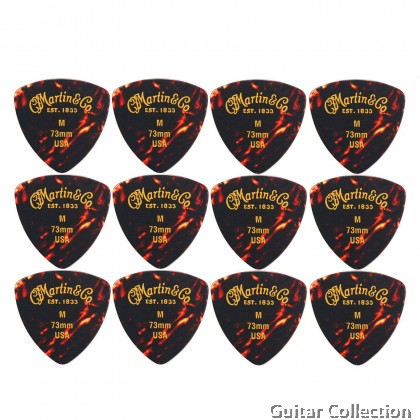 Martin 18A0053 Guitar Picks | .73mm | Celluloid Standard 346 | Faux Tortoise (12pcs / Pack)