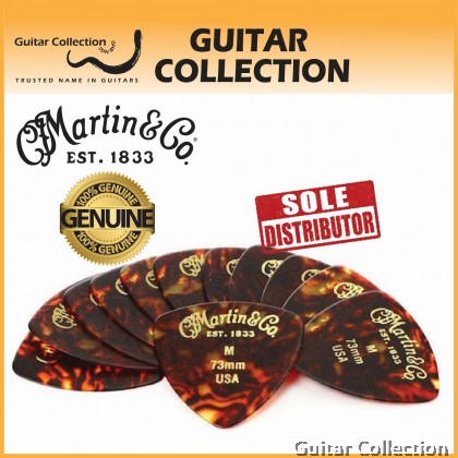 Martin 18A0053 Guitar Picks | .73mm | Celluloid Standard 346 | Faux Tortoise (12pcs / Pack)