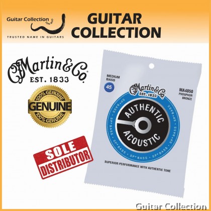 Martin MA4850 | 45-105 | Authentic Acoustic SP Bass | Phosphor Bronze Acoustic Bass Strings | Medium
