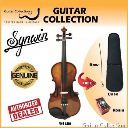 4/4 Size SYNWIN Violin | Case, Bow, & Rosin (Age 12+)