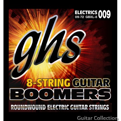 GHS GBXL-8 Boomers 8 String Electric Guitar Strings - Extra Light Gauge (009-072)