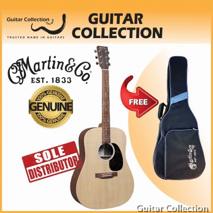 Martin D-X2E Mahogany | X Series | Dreadnought Acoustic-Electric Guitar | Solid Spruce Top, HPL B&S | Fishman | Gig Bag