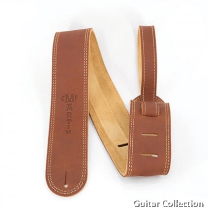 Martin 18A0012 Ball Glove Guitar Strap | 100% Leather | Brown (Width: 2.5" / Length: 38" - 54")