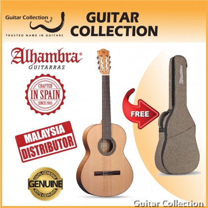 Alhambra 2F + G | Flamenco Classical Guitar | Solid Cedar Top | Sycamore B&S | Gig Bag (Made In Spain)