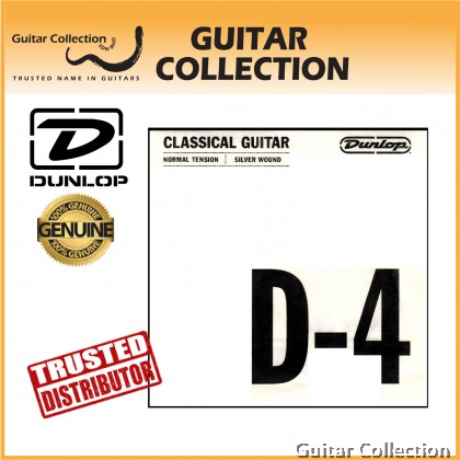 Jim Dunlop DCVNS Silver Wound Nylon Classical Guitar Single String | DCV04DNS, DCV05ANS, DCV06ENS (Normal Tension)