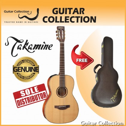 Takamine CP400NYK Pro Series New Yorker Acoustic-Electric Solid Cedar Top, CTP-3 Preamp & Hard Case (Made in Japan)