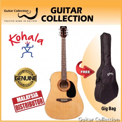 Kohala KG100SE 4/4 Full Size Acoustic- Electric Guitar with Original Gig Bag