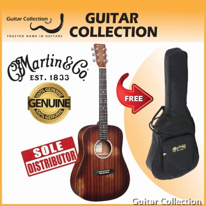 Martin DJR-10E StreetMaster | Road Series | Junior Acoustic-Electric Guitar | Full Solid Sapele | Fishman | Gig Bag