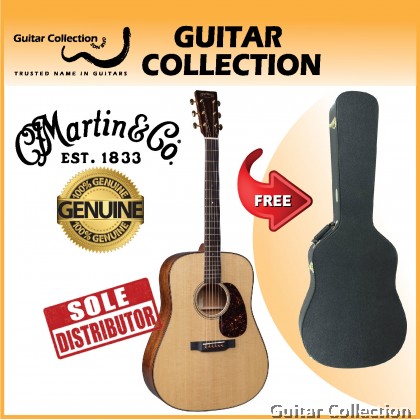 Martin D-18E Modern Deluxe | Dreadnought Acoustic-Electric Guitar | Solid VTS Spruce Top, Mahogany B&S | Fishman | Case