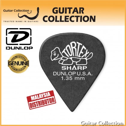 Jim Dunlop 412P135 Tortex Sharp Guitar Picks | 1.35mm (12 pcs/pack)