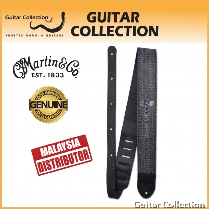 Martin 18A0116 Black Denim/Leather Reversible Guitar Strap