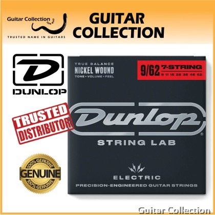 Jim Dunlop DEN0962 Electric Guitar Strings | Nickel Wound | 009-062 (7-String)