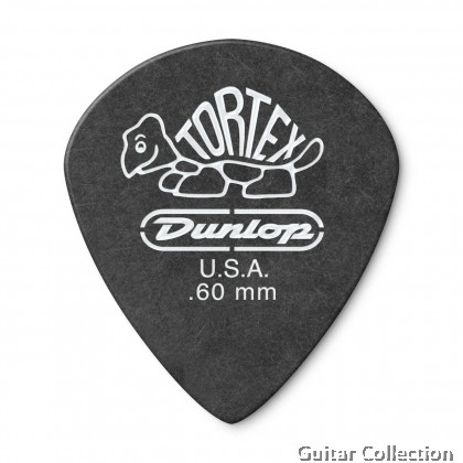 Jim Dunlop 482P Tortex Pitch Black Jazz III Guitar Picks | 0.50mm - 1.50mm (12 pcs/pack)