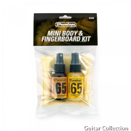 Jim Dunlop GA59 Mini Body & Fingerboard Care Kit | Polish, Lemon Oil, Cloth