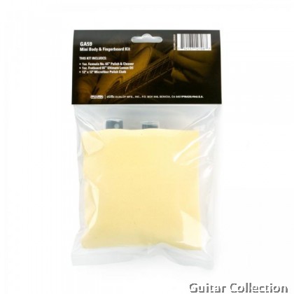 Jim Dunlop GA59 Mini Body & Fingerboard Care Kit | Polish, Lemon Oil, Cloth