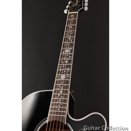 Takamine EF450C-TT TBB Thermal Top Series NEX Cutaway Acoustic-Electric Guitar, Transparent Black Burst, TLD-2 Preamp & Hard Case (Made in Japan)