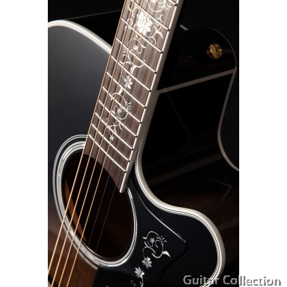 Takamine EF450C-TT TBB Thermal Top Series NEX Cutaway Acoustic-Electric Guitar, Transparent Black Burst, TLD-2 Preamp & Hard Case (Made in Japan)