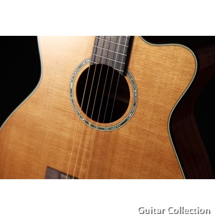 Takamine EF740FS-TT Thermal Top Series OM Cutaway Acoustic-Electric Guitar, TLD-2 Preamp & Hard Case (Made in Japan)