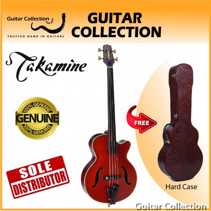 Takamine TB10 Pro Series F-Hole Bass Acoustic-Electric Guitar, CTP-3 Preamp & Hard Case (Made in Japan)