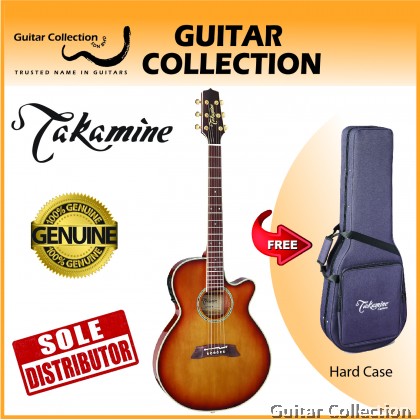 Takamine TSP138CTB Pro Series Thinline FX Cutaway Acoustic-Electric Guitar, CT-3N Preamp & Semi-Hard Case (Made in Japan)