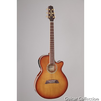 Takamine TSP138CTB Pro Series Thinline FX Cutaway Acoustic-Electric Guitar, CT-3N Preamp & Semi-Hard Case (Made in Japan)