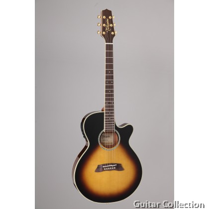 Takamine TSP138CTBS Pro Series Thinline FX Cutaway Acoustic-Electric Guitar, CT-3N Preamp & Semi-Hard Case (Made in Japan)