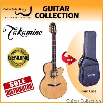 Takamine TSP148NC NS Pro Series Nylon Thinline FX Cutaway Acoustic-Electric Guitar, CT-3N Preamp & Semi-Hard Case (Made in Japan)