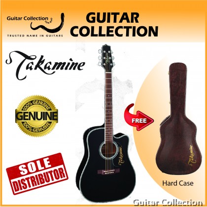 Takamine EF341DX Deluxe Pro Series Dreadnought Cutaway Acoustic-Electric Guitar, CT4BII Preamp & Hard Case (Made in Japan)